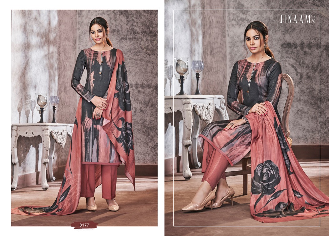 Jinaam Emery stunning look beautifully designed colorful collection of Salwar suit