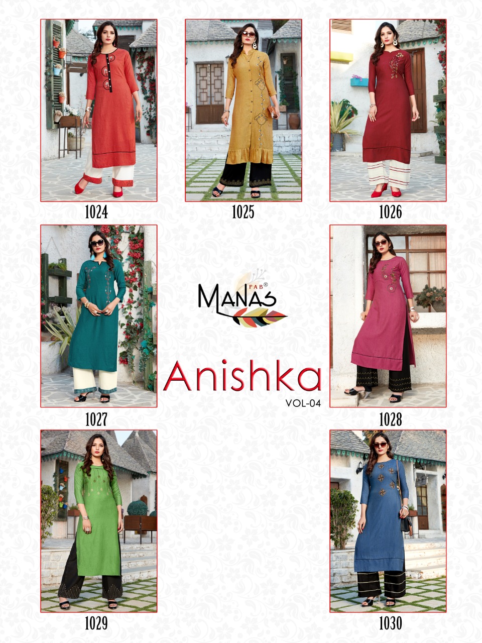Manas anishka vol-4 elagant look Stylish designed Kurties