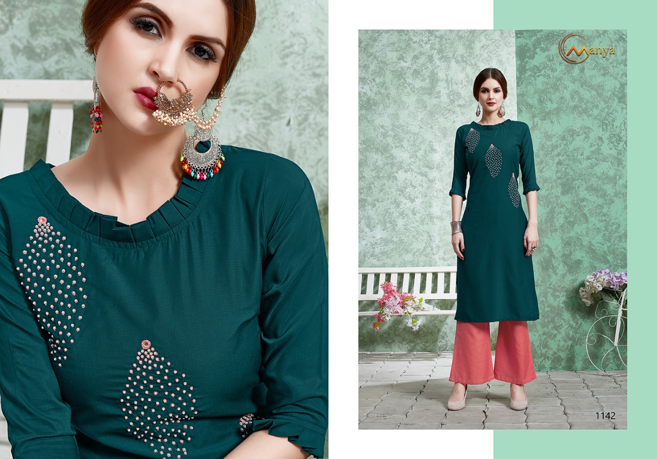 Mansi fashion floral attractive and stylish classy catchy look Kurties