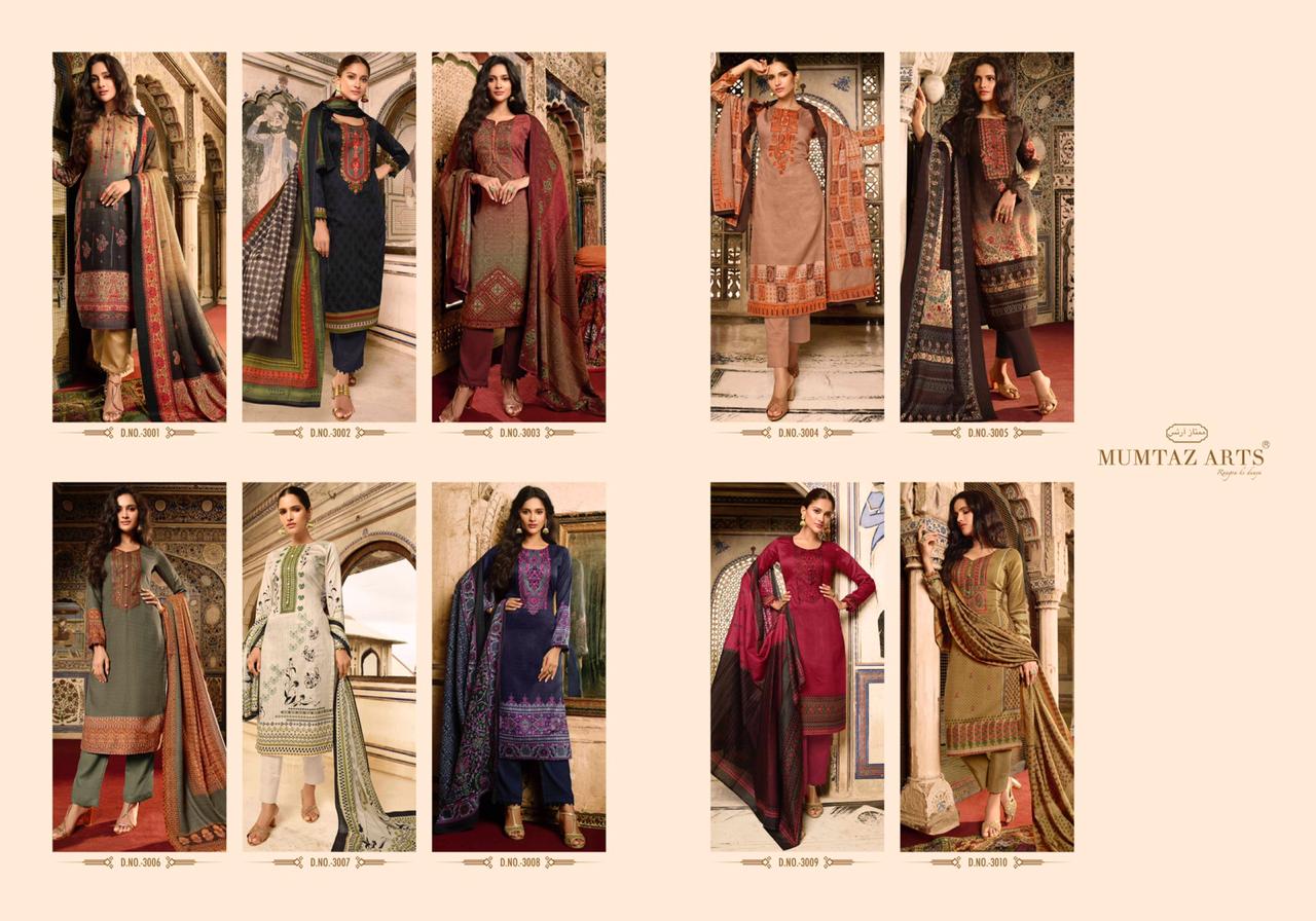 Mumtaz arts nazrana Astonishing Style beautifully Designed jam satin Salwar suits