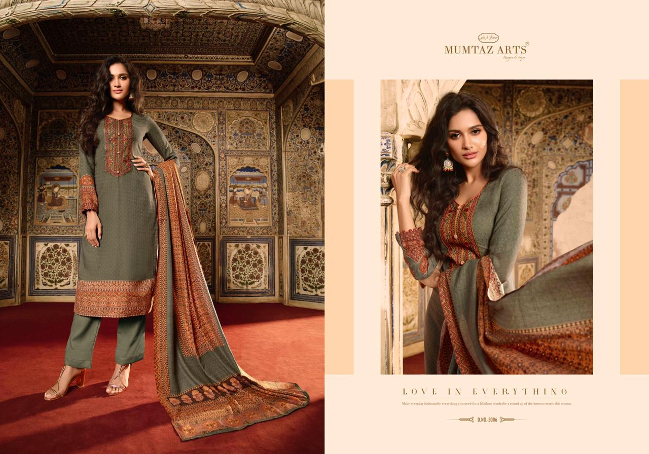 Mumtaz arts nazrana Astonishing Style beautifully Designed jam satin Salwar suits