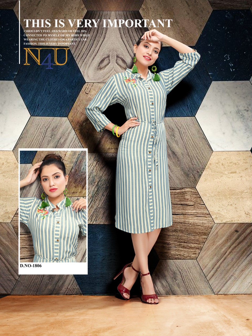Neha Fashion nupur elagant look Stylish designed Trendy fits Kurties