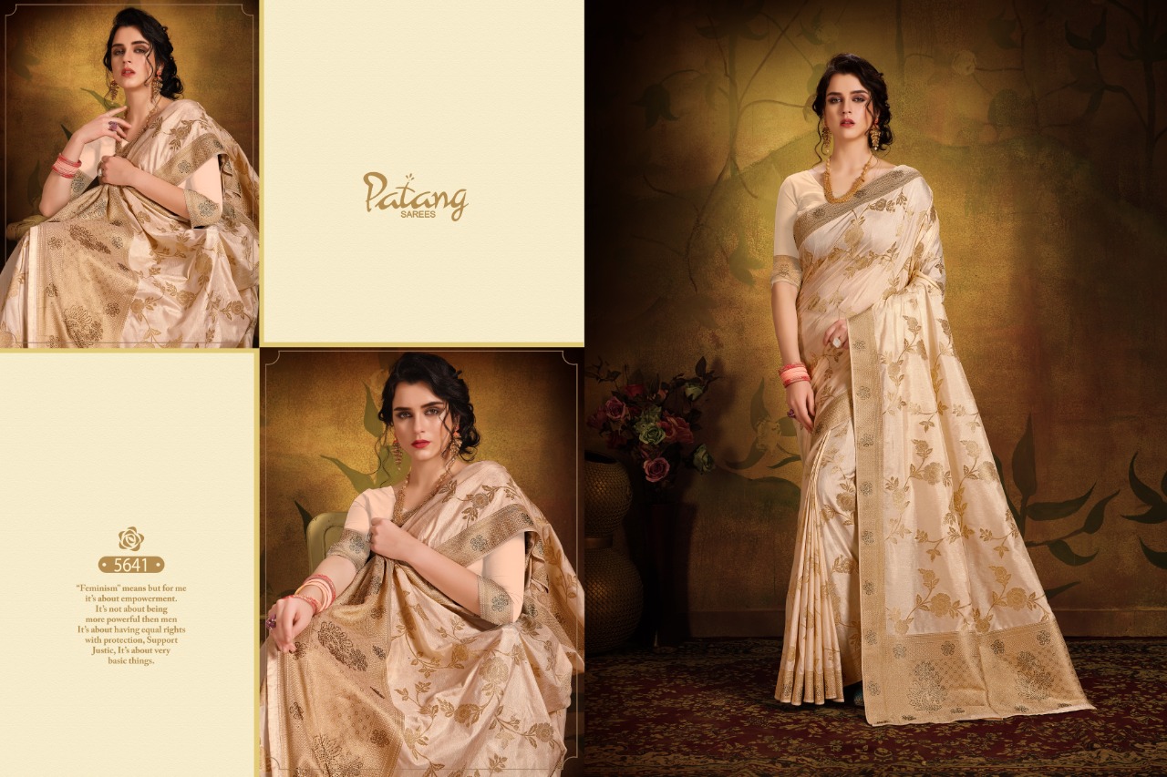 Patang diamond silk amazingly Designed collection of beautifull Sarees