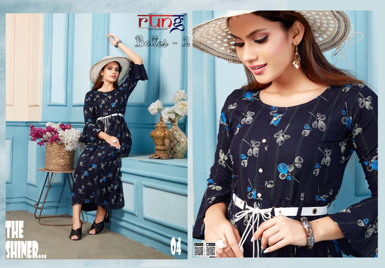 Rung beltos vol-2 attractive and stylish look classy catchy Kurties