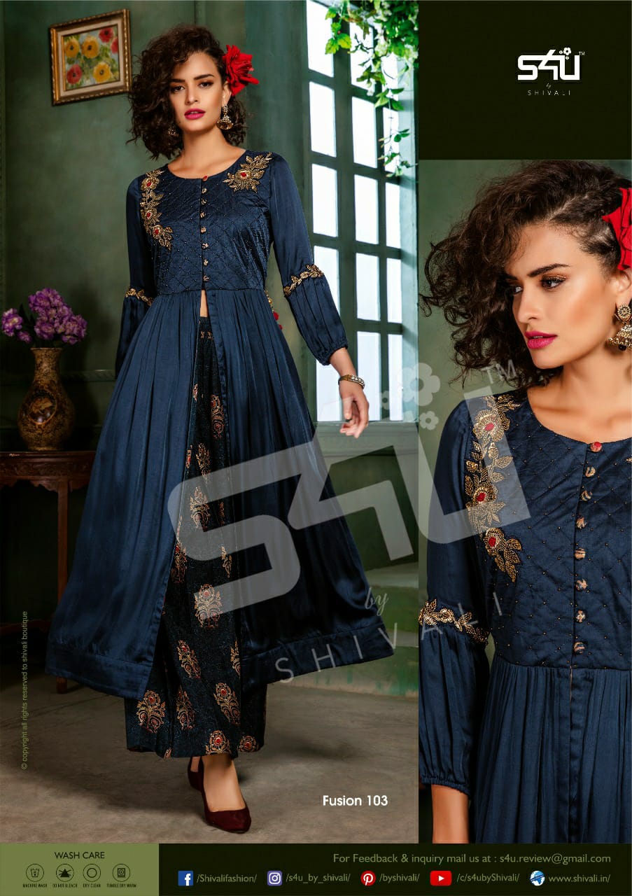 S4U fusion 2019 explore the world of fashion stunning look attractive Designed Trendy fits Kurties