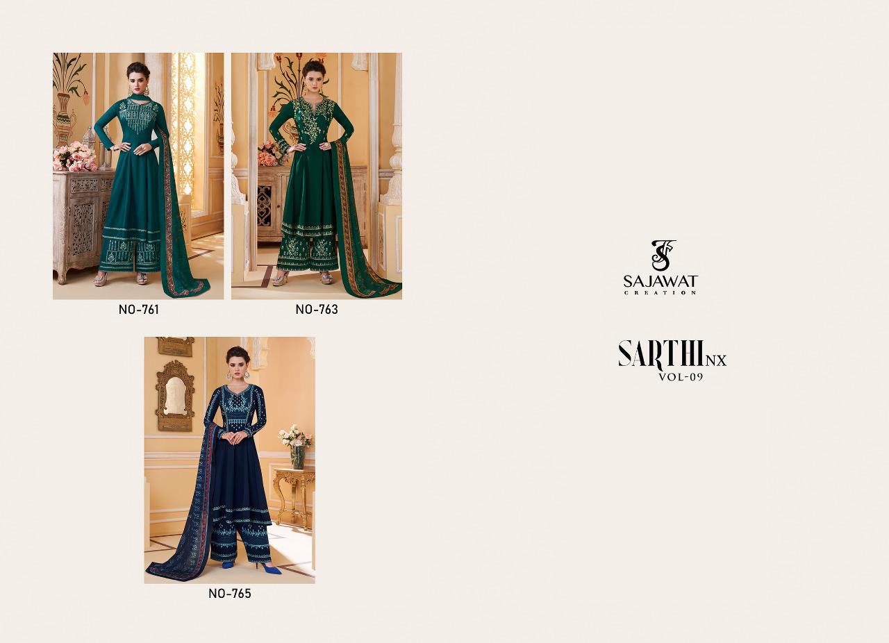 Sajawat Creation sarthi Nx Vol-9 gorgeous stylish look Beautifully Designed classic trendy fits Kurties