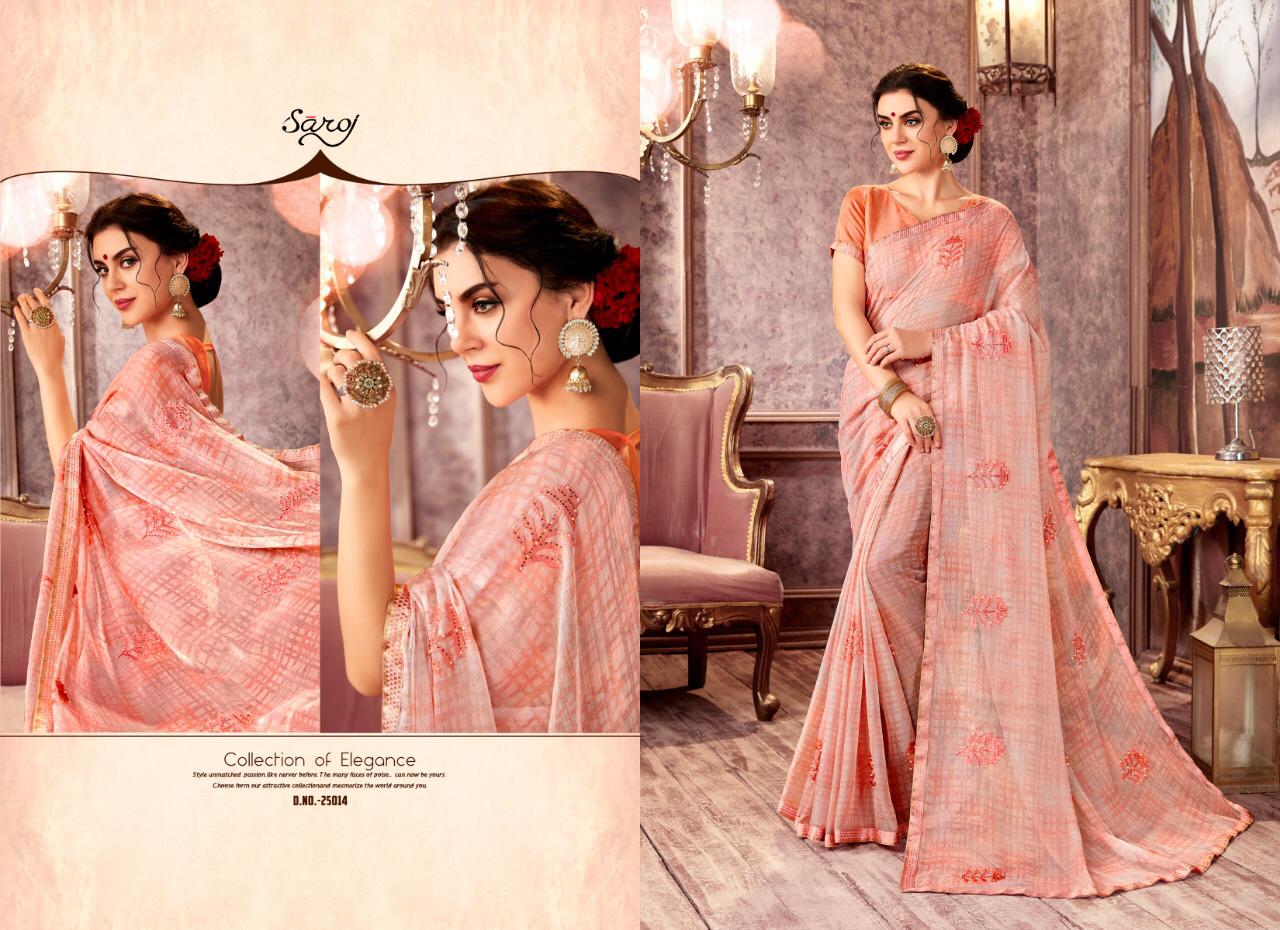 Saroj Julie astonishing style beautifully designed Sarees