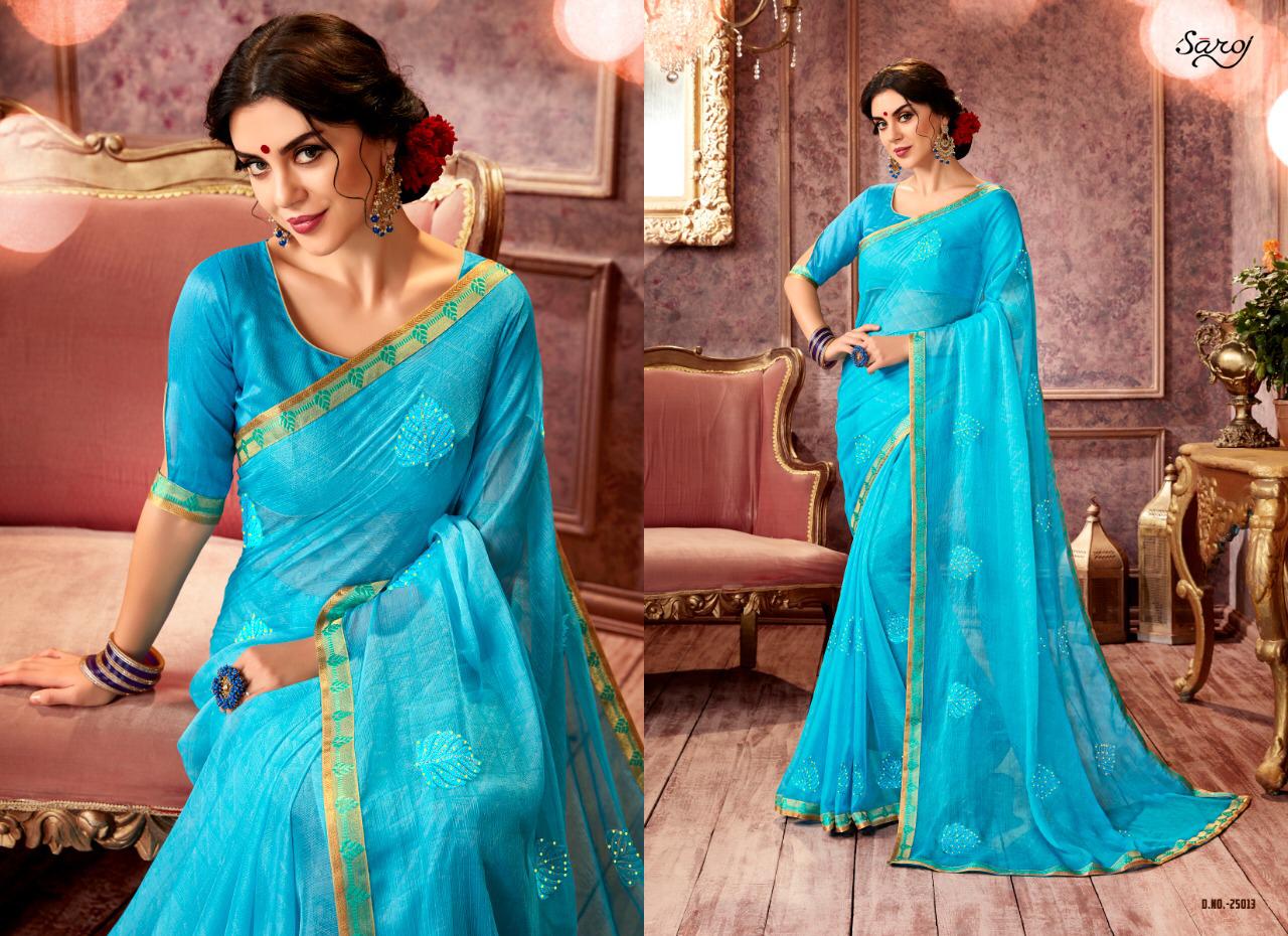Saroj Julie astonishing style beautifully designed Sarees