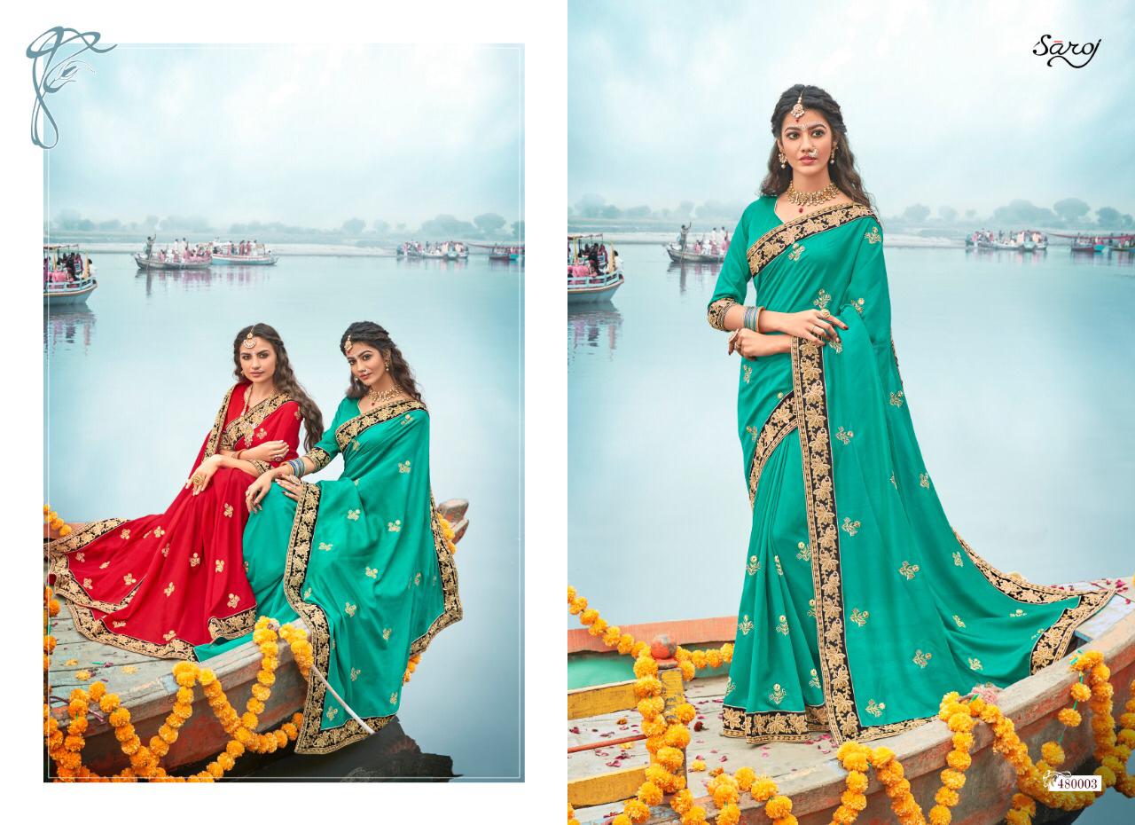 Saroj karuna fashionable collection of Designed sarees