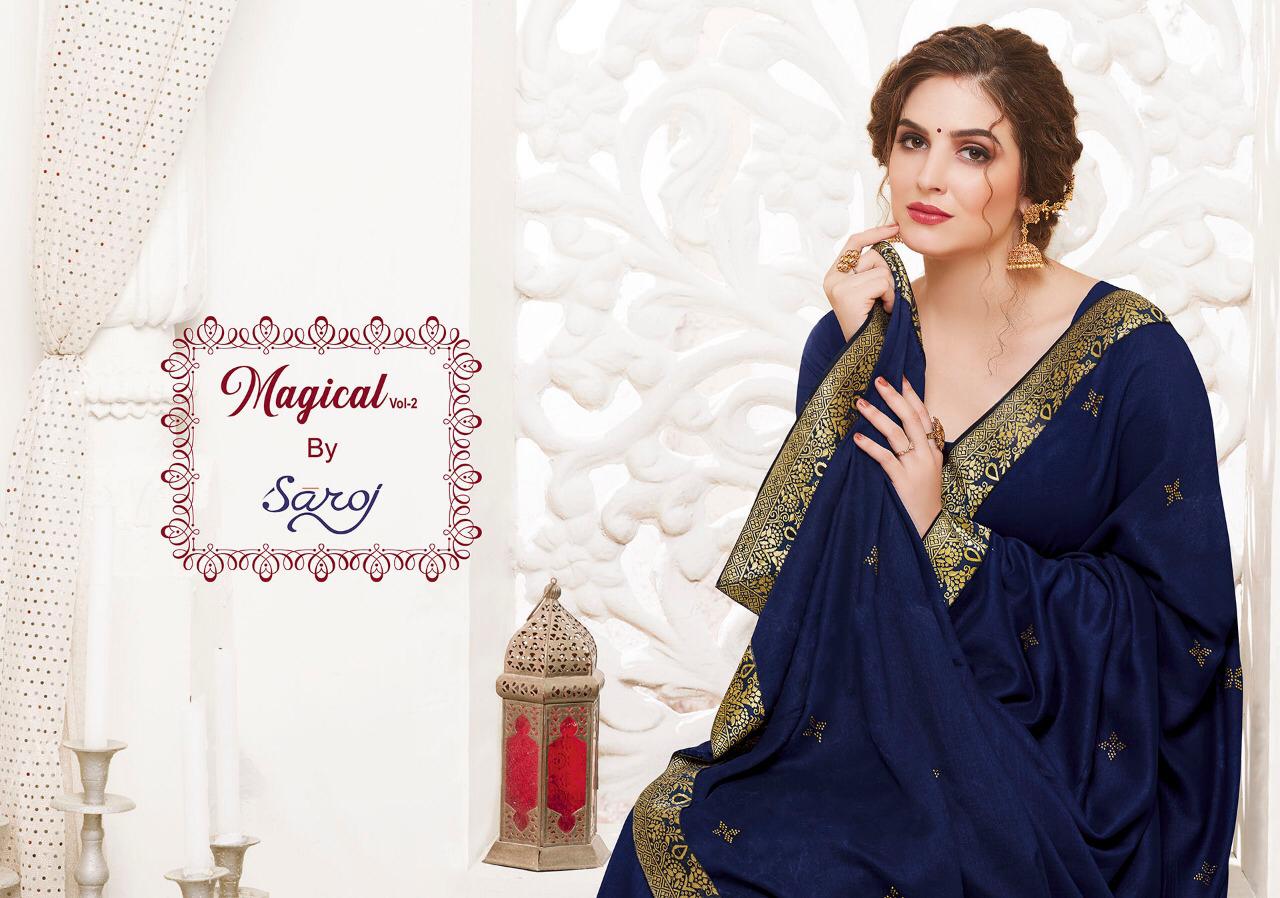 Saroj magical vol-2 stunning look attractive colors beautifull sarees