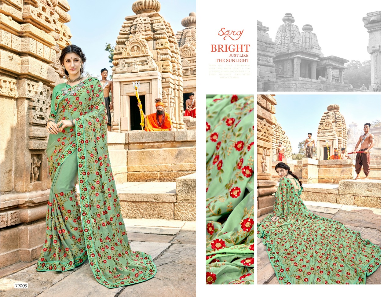 Saroj suryamukhi innovative style beautifully designed Sarees