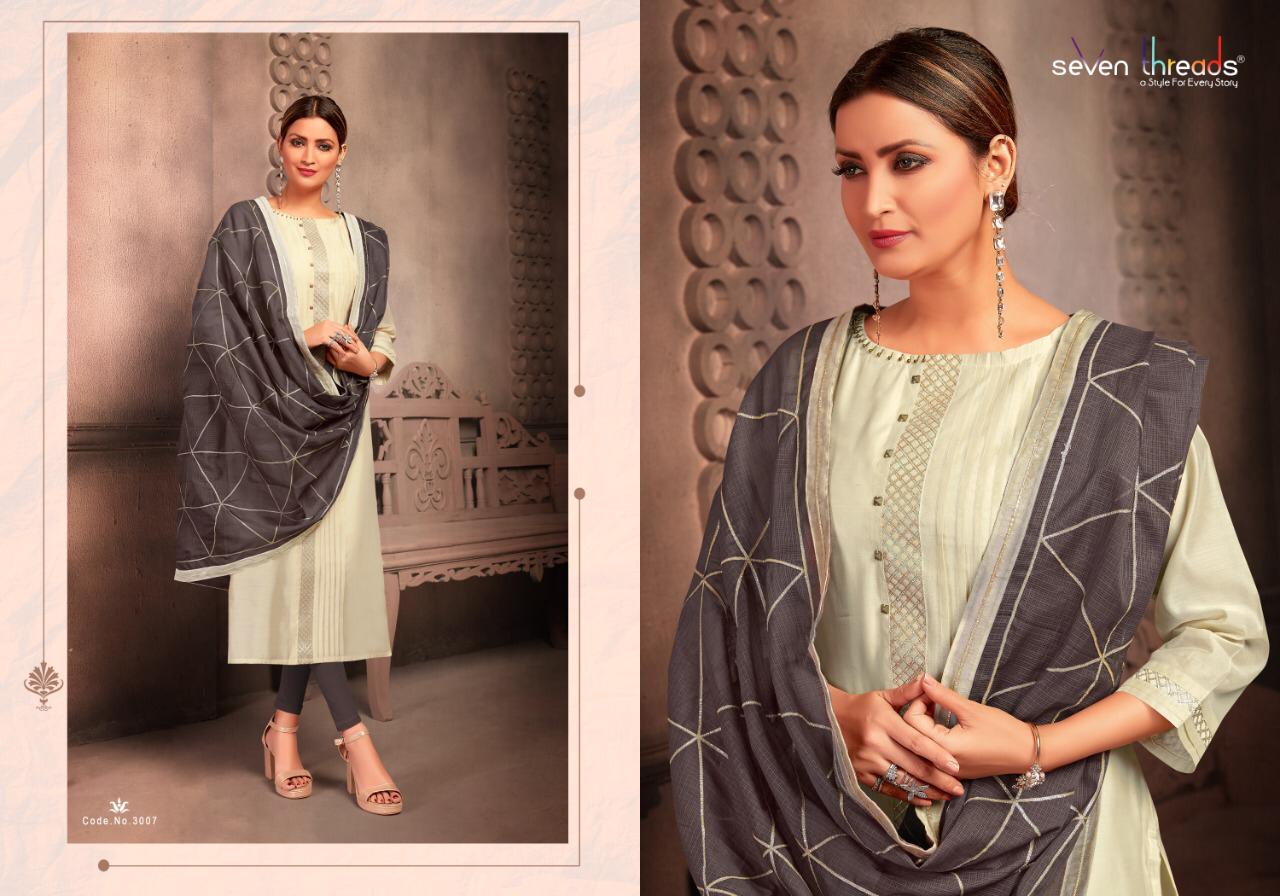 Seven threads Inaayat attractive look new and trendy fits Kurties