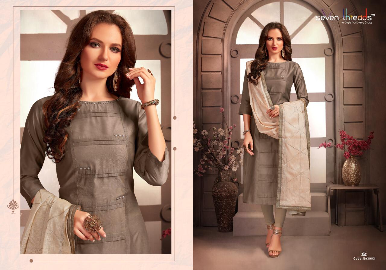 Seven threads Inaayat attractive look new and trendy fits Kurties