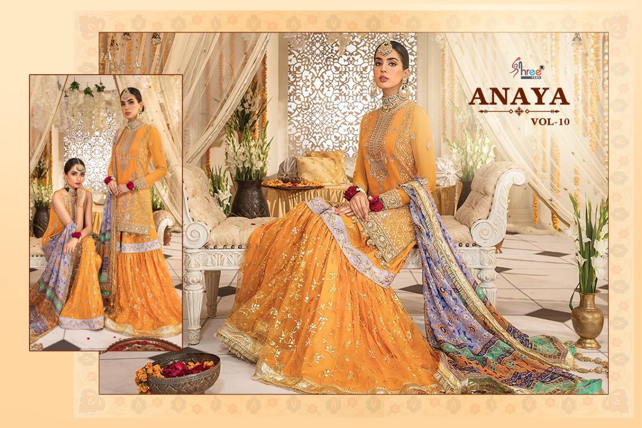 Shree Fab Anaya vol-10 elegant and attractive look beautifull Salwar suits