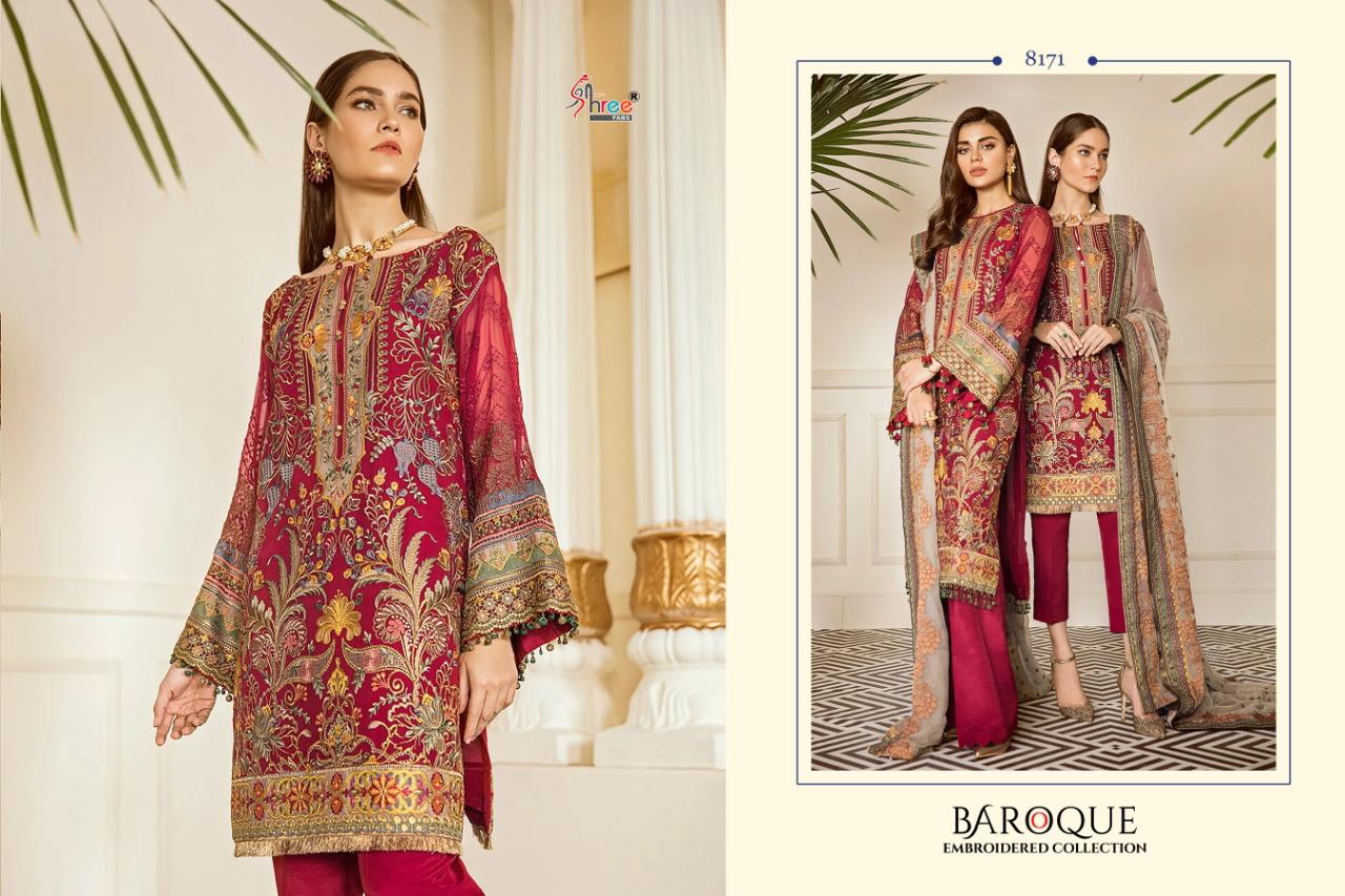 Shree Fab baroque classic trendy look Embroidered Salwar suits