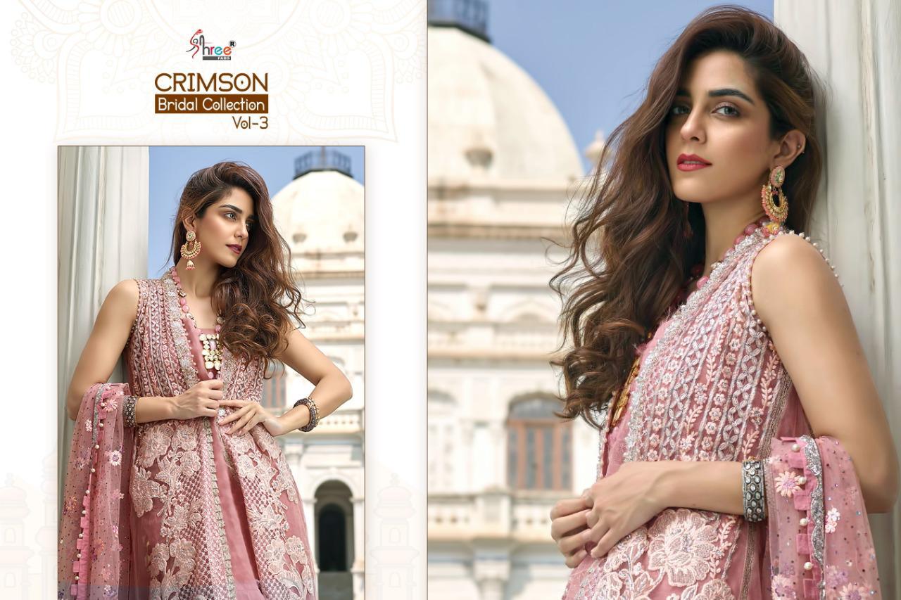 Shree Fab crimson Vol-3 stunning look beautifully designed bridal collection Salwar suits