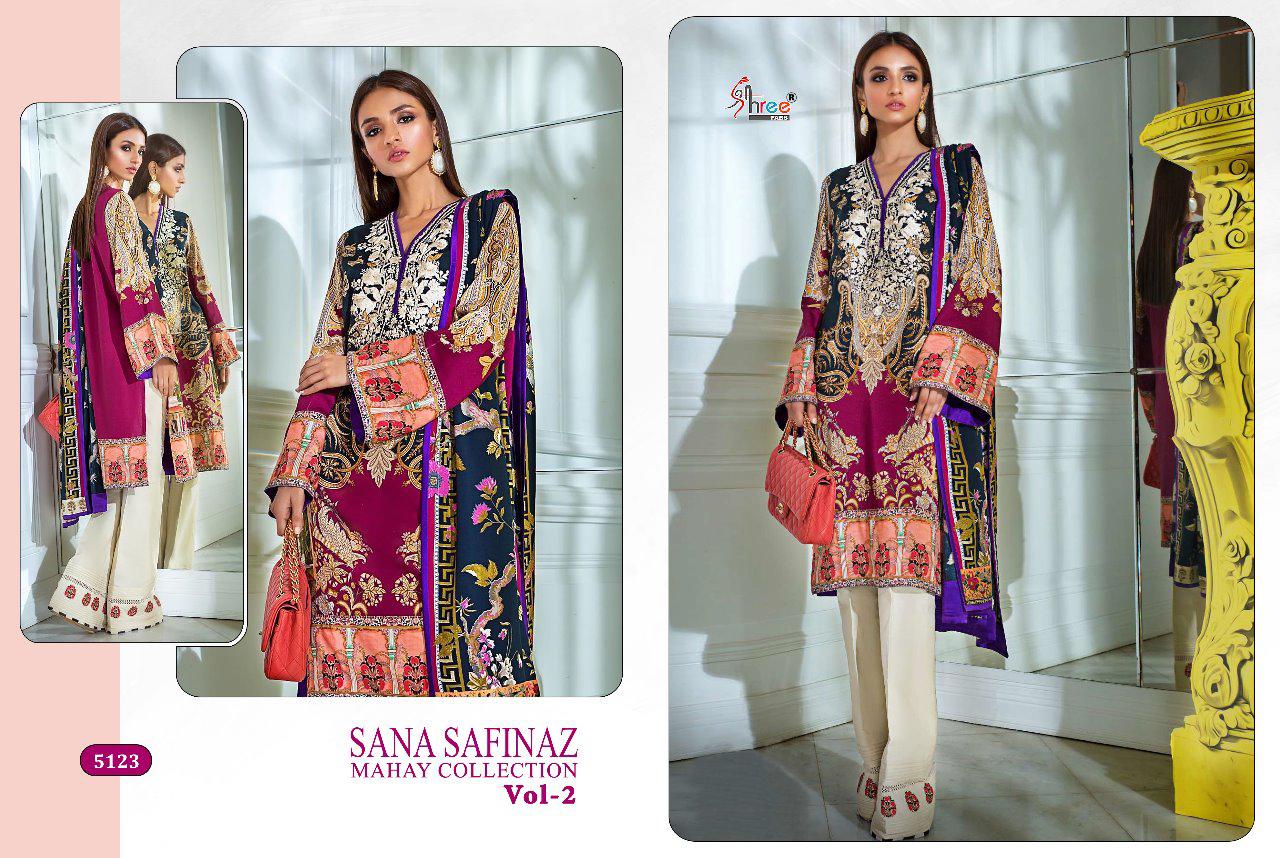 Shree Fab Sana safinaz mahay collection vol-2 stunning look attractive Cotton Dupatta Salwar suits