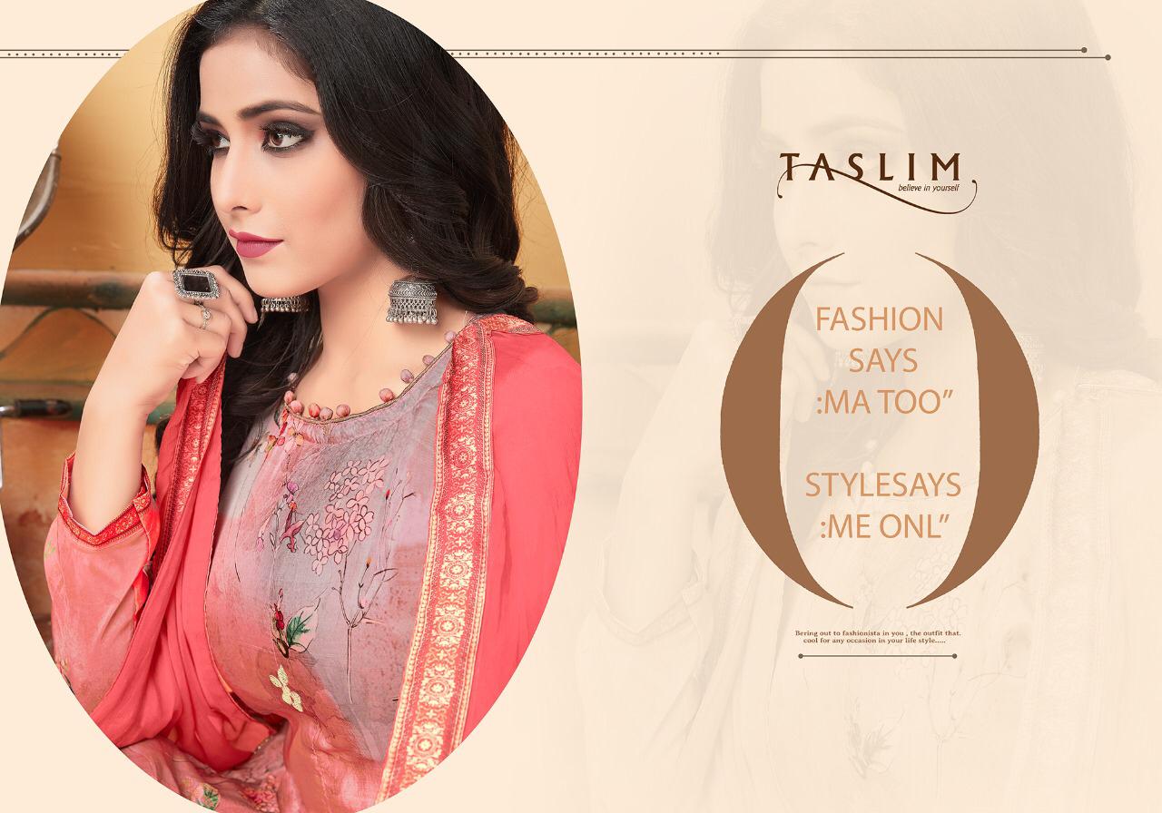 Taslim samiyana attractive and sophisticated Beautifully Designed Salwar suits