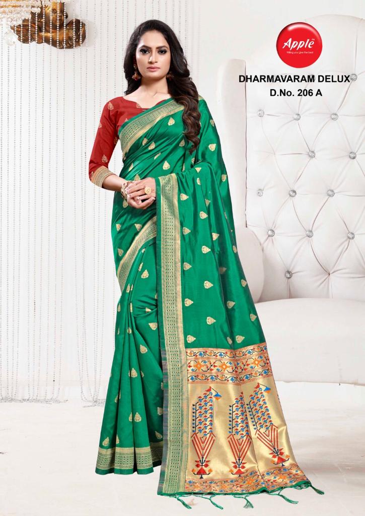 Apple dharmavaram deluxe Attractive and Stylishly Designed classic Sarees