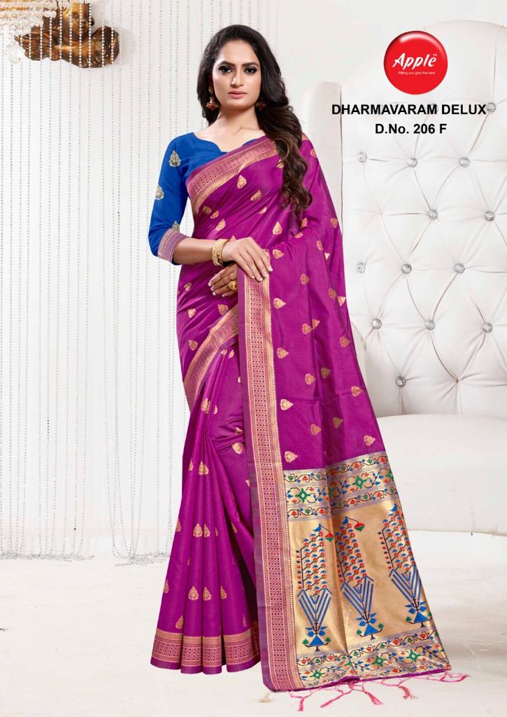 Apple dharmavaram deluxe Attractive and Stylishly Designed classic Sarees