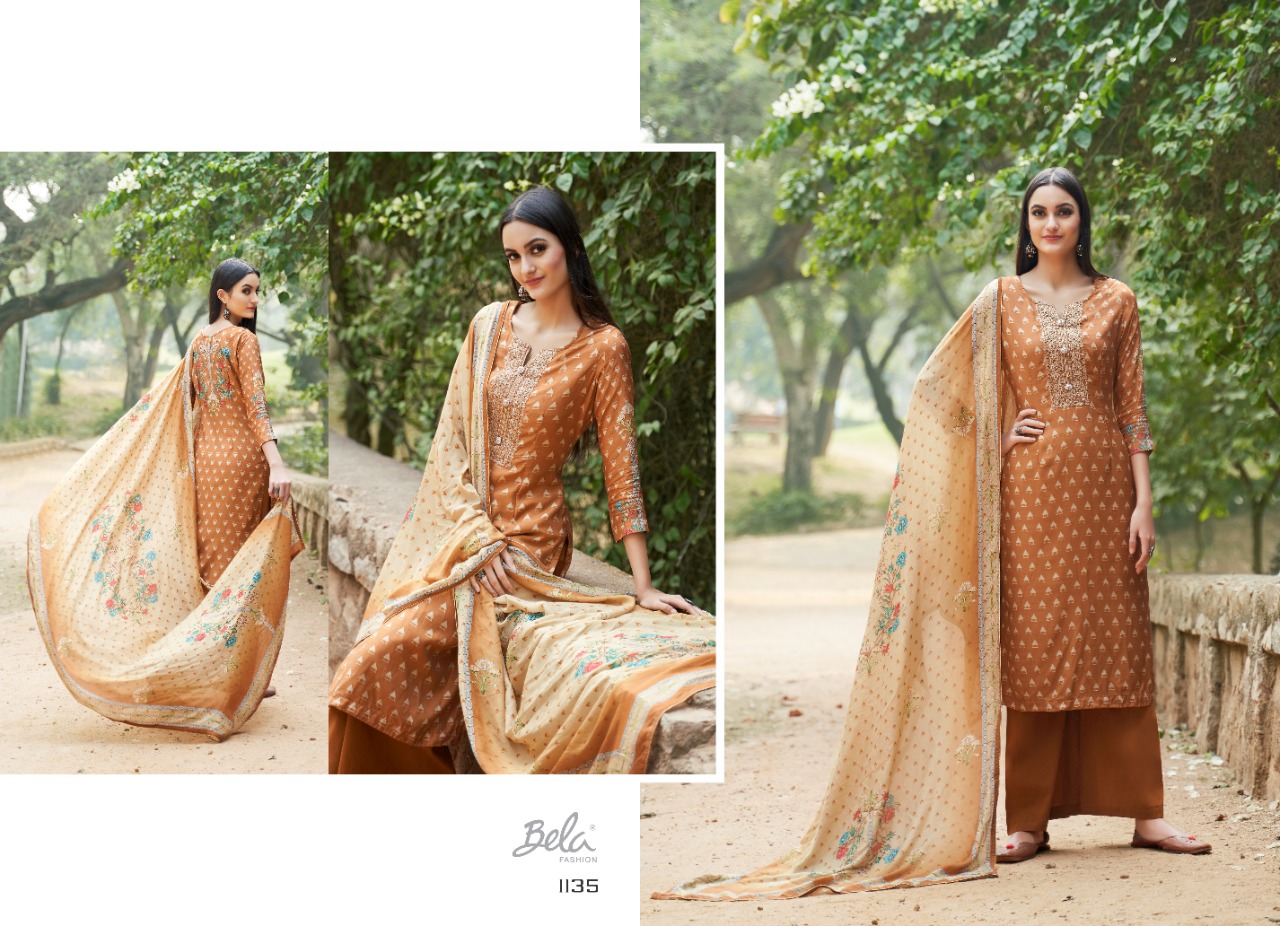 Bela fashion fiza elagant look Stylish designed Salwar suits