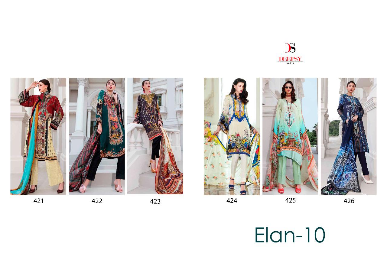 Deepsy elan vol 10 gorgeous stunning look beautifully Salwar suits