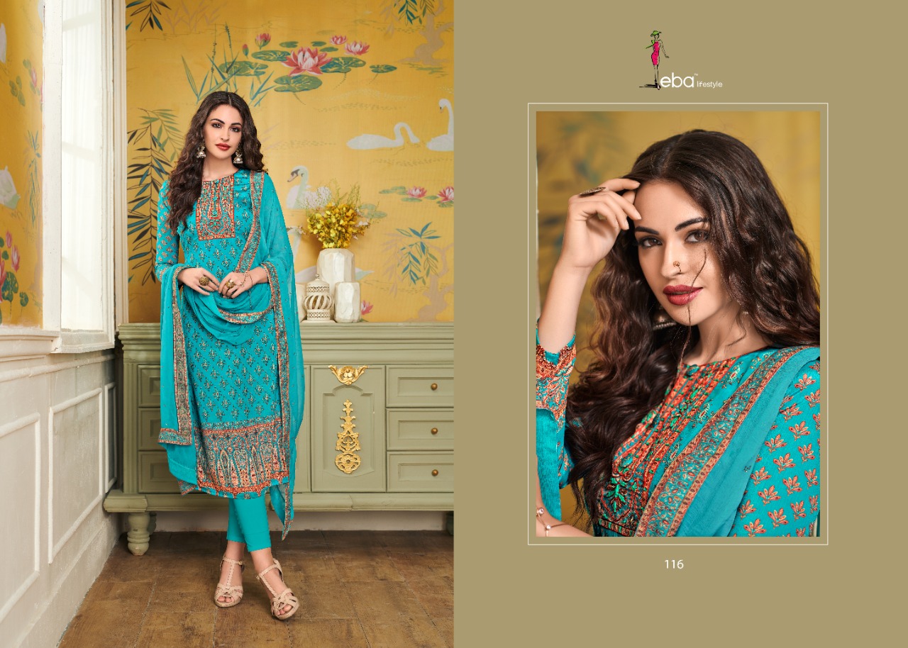 Eba lifestyle Simran vol 2 gorgeous stunning look beautifully designed Salwar suits