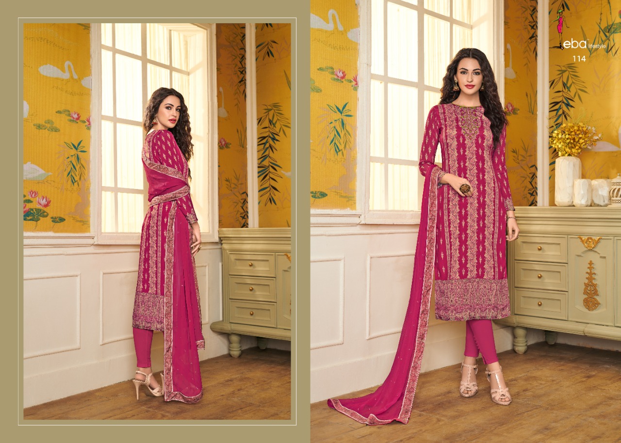 Eba lifestyle Simran vol 2 gorgeous stunning look beautifully designed Salwar suits