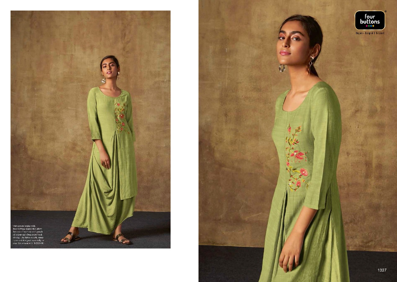 Four buttons mirror stunning look beautifully designed innovative Trendy fits Kurties