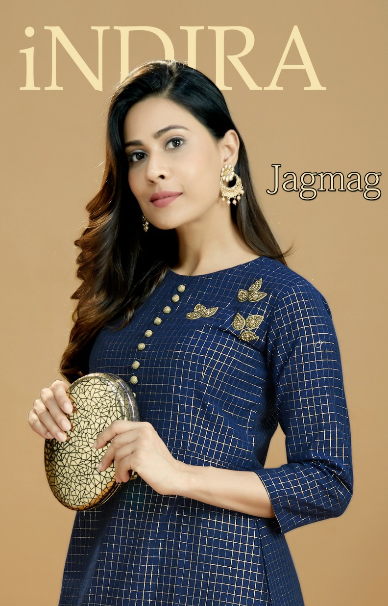 Indira jagmag attractive look classic Style beautifully designed Kurties