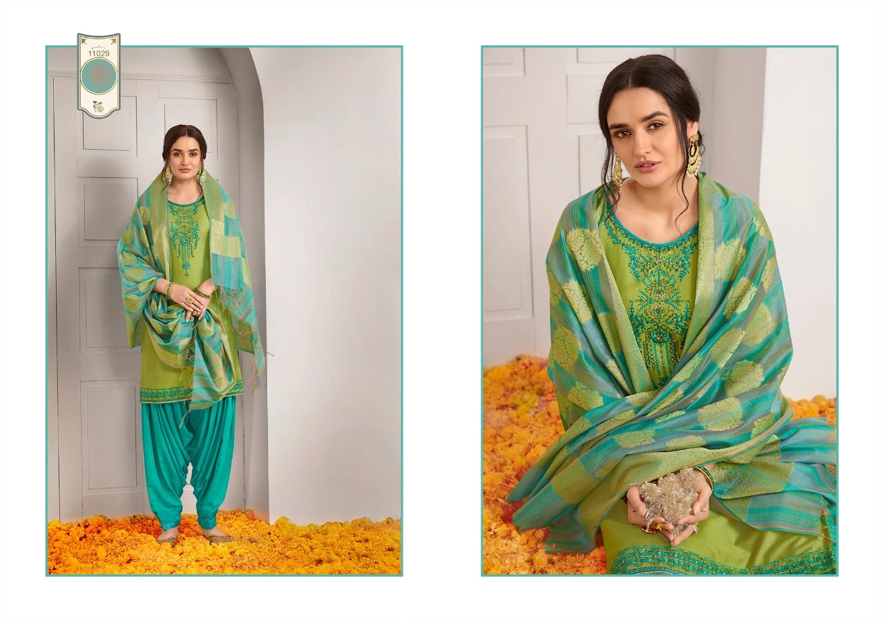 Kalaroop sunheri by Patiala astonishing style attractive look Trendy fits Kurties