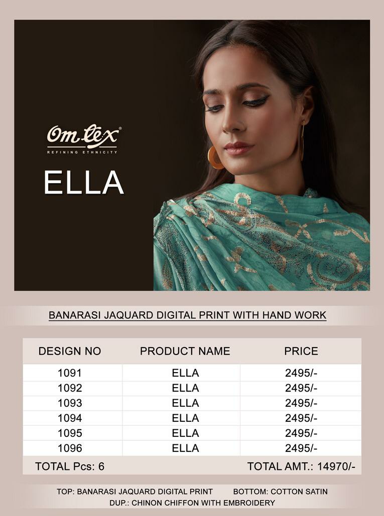 Om Tex Ella innovative and stylish look attractive Salwar suits