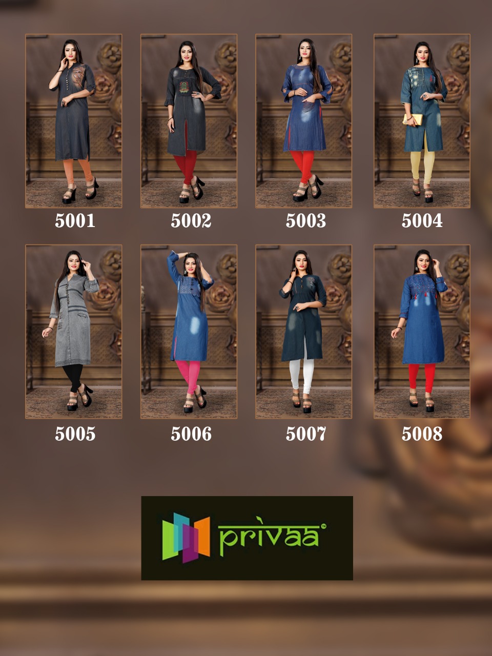 Privaa Chokidar vol 5 Stylish look classic trendy fits Kurties