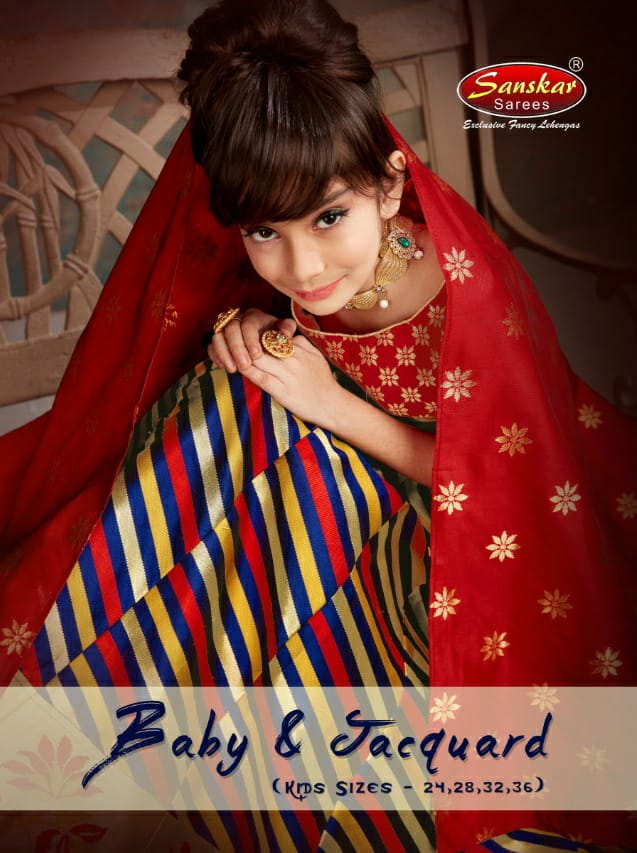 Sanskar style Baby Jacquard gorgeous look modern Stylish lehenga