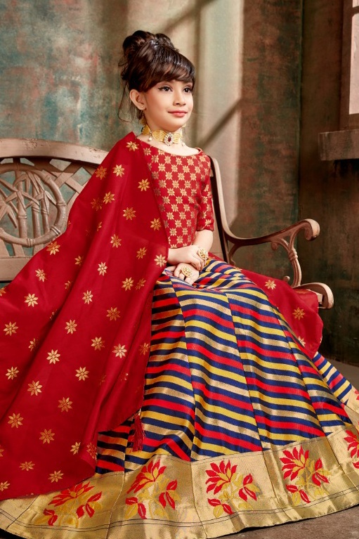 Sanskar style Baby Jacquard gorgeous look modern Stylish lehenga