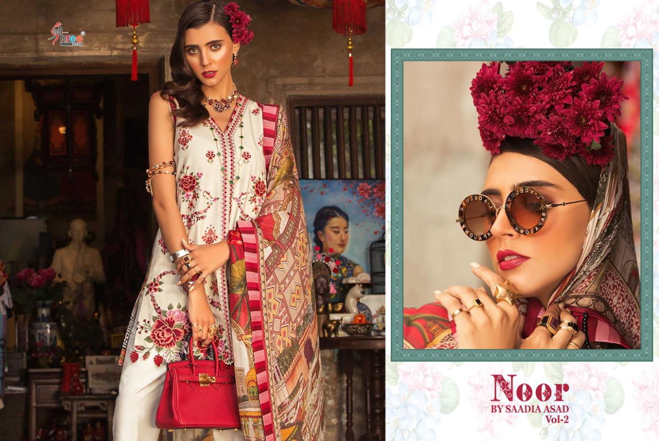 Shree Fabs Noor by Sadia Asad vol 2 gorgeous stunning look beautifully designed Salwar suits