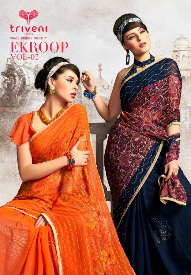 Triveni ekroop vol 2 astonishing style attractive look Beautifully Designed Sarees