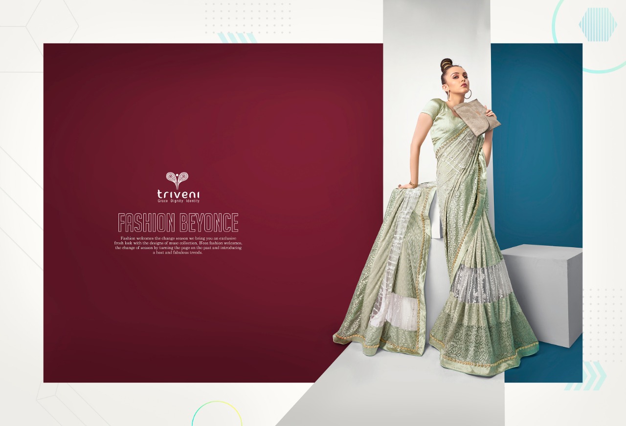 Triveni firdaus vol 2 gorgeous look attractive designed Sarees