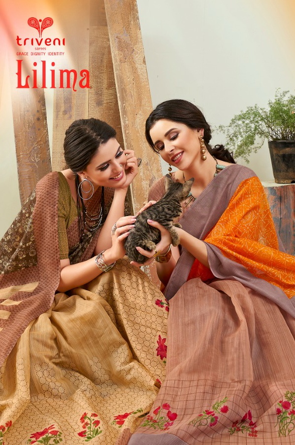 Triveni lilima attractive and astonishing style beautifully designed Sarees