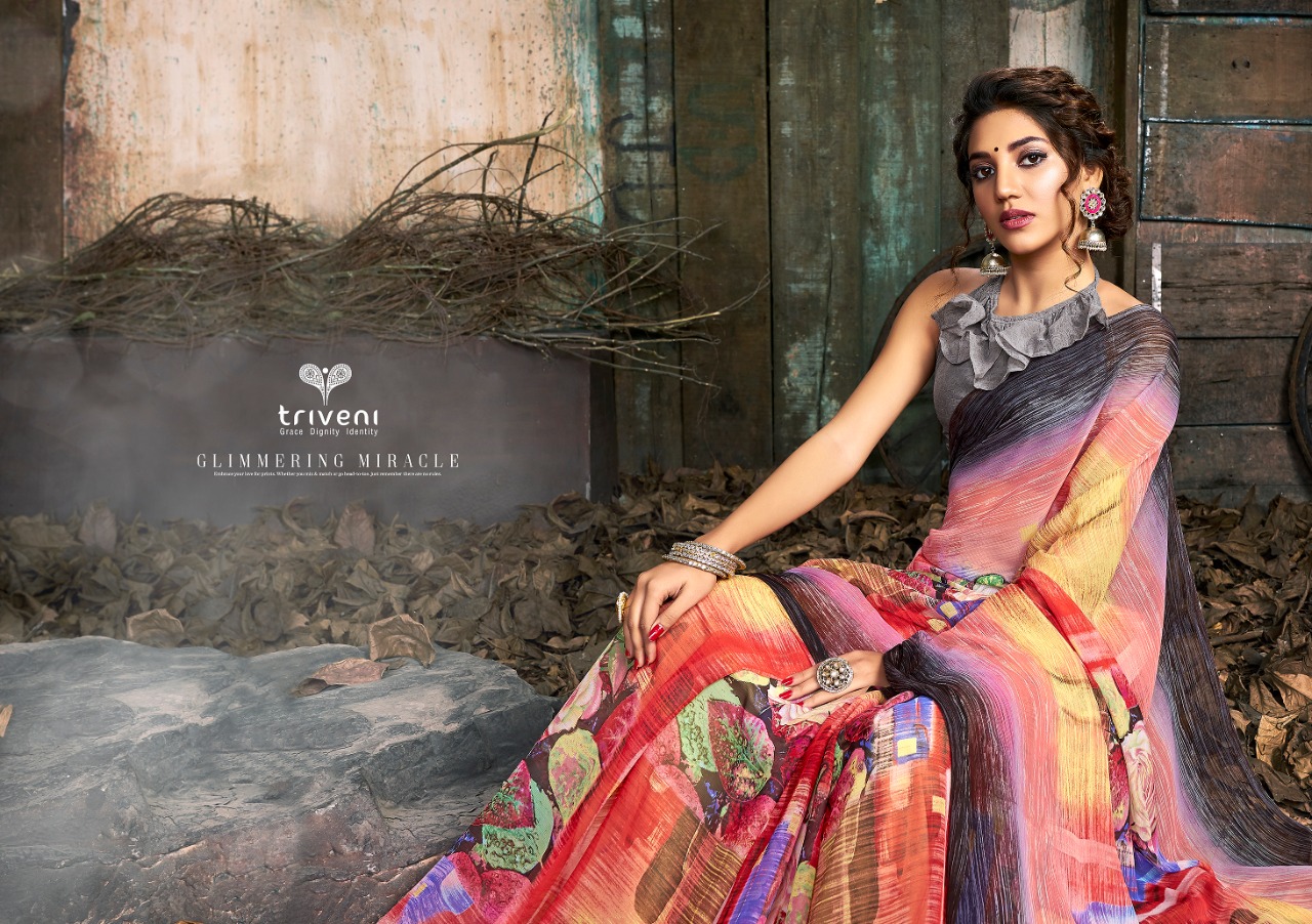 Triveni peehu vol 14 attractive look astonishing style beautifully Sarees