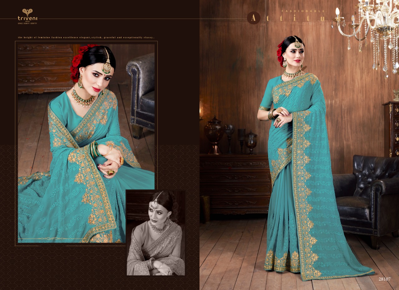 Triveni sattviki astonishing style beautifully designed Sarees
