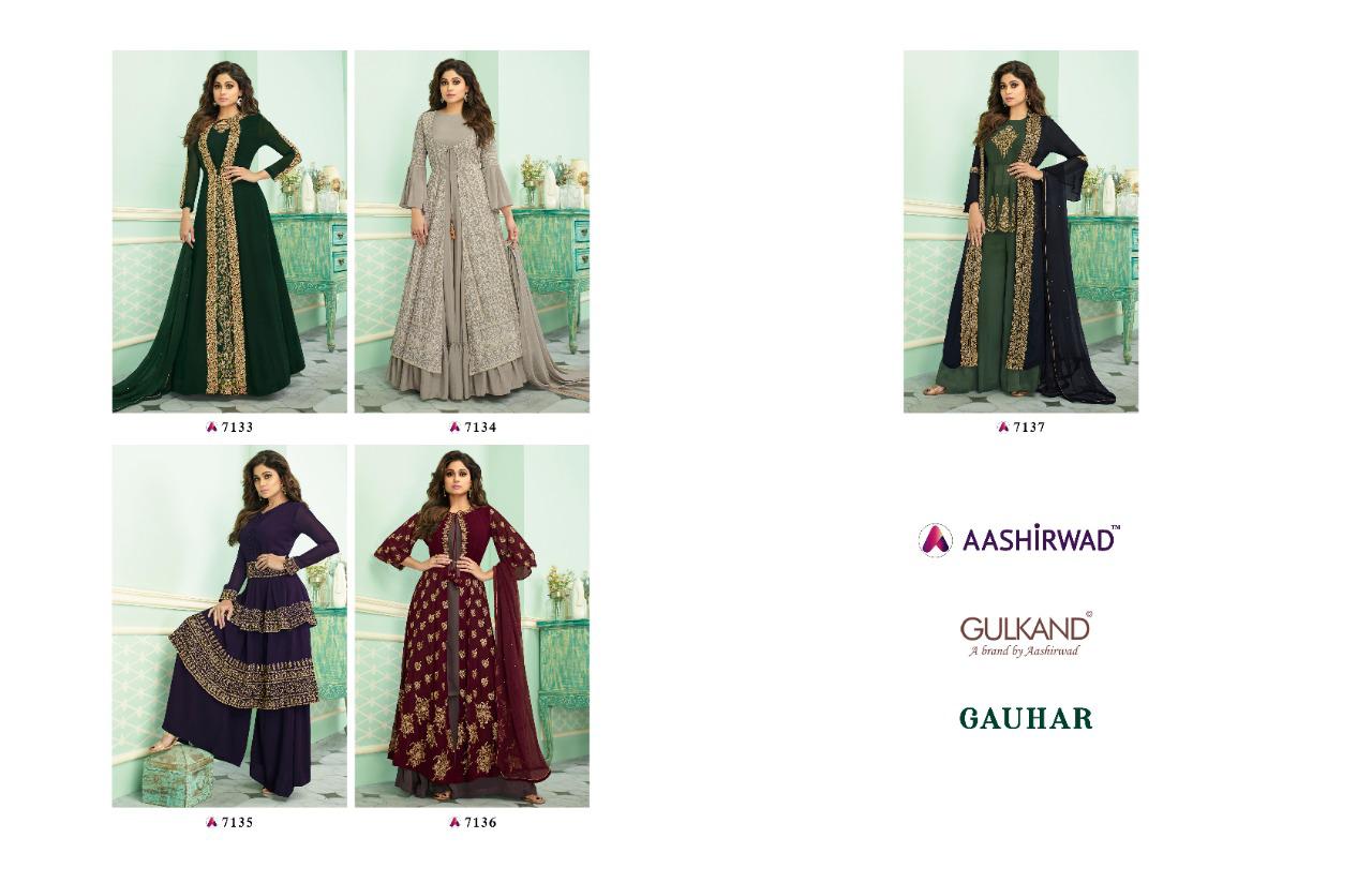 Aashirwad creation gauhar innovative and classic catchy look modern Salwar suits