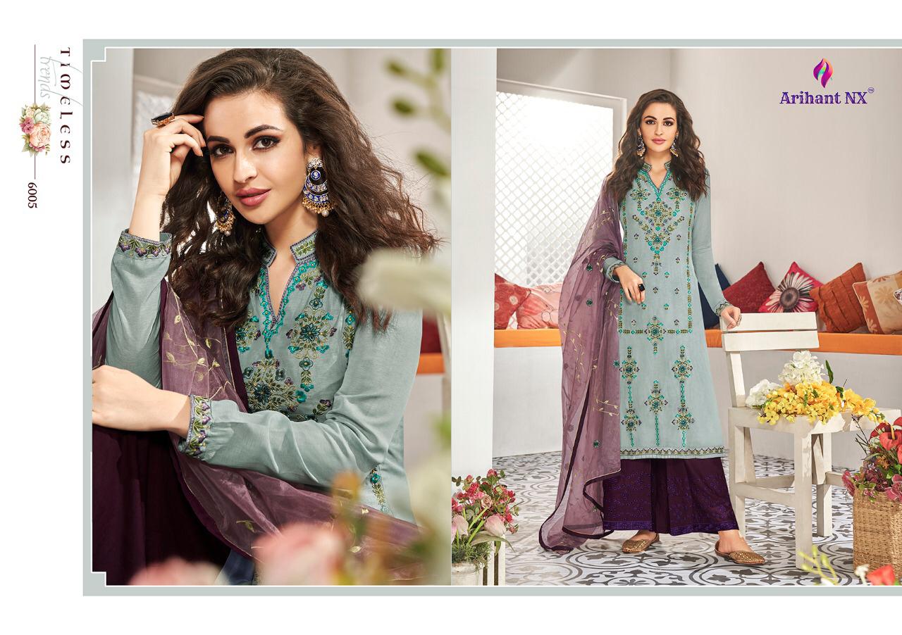 Arihant Anaya gorgeous stunning look Beautifully designed muslin Silk Kurties with Plazzo