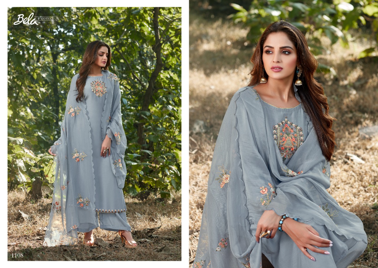 Bela fashion manzil Astonishing Style Beautifully Designed digital cotton silk  Salwar suits