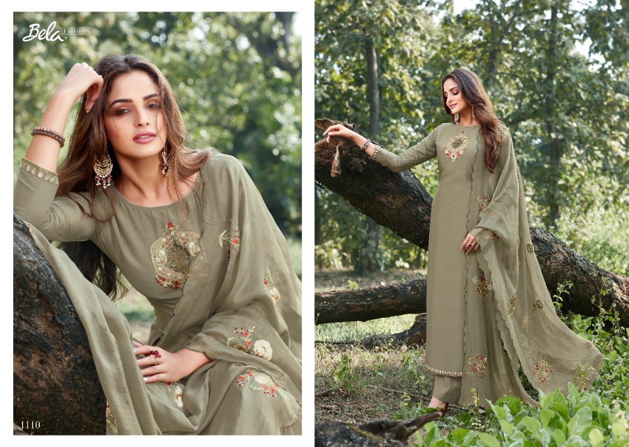 Bela fashion manzil Astonishing Style Beautifully Designed digital cotton silk  Salwar suits