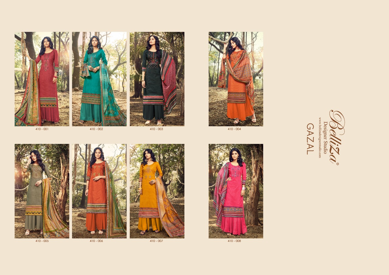 Belliza gazal cotton digital print with kashmiri thread Embroidered Salwar suits