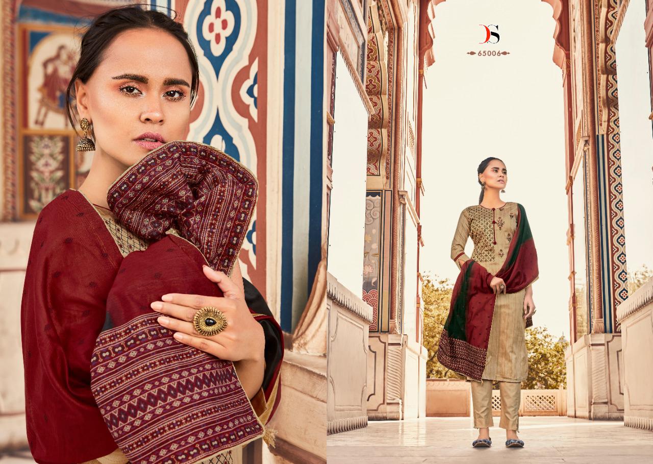Deepsy suits abstract jam cotton print with Embroidered Salwar suits