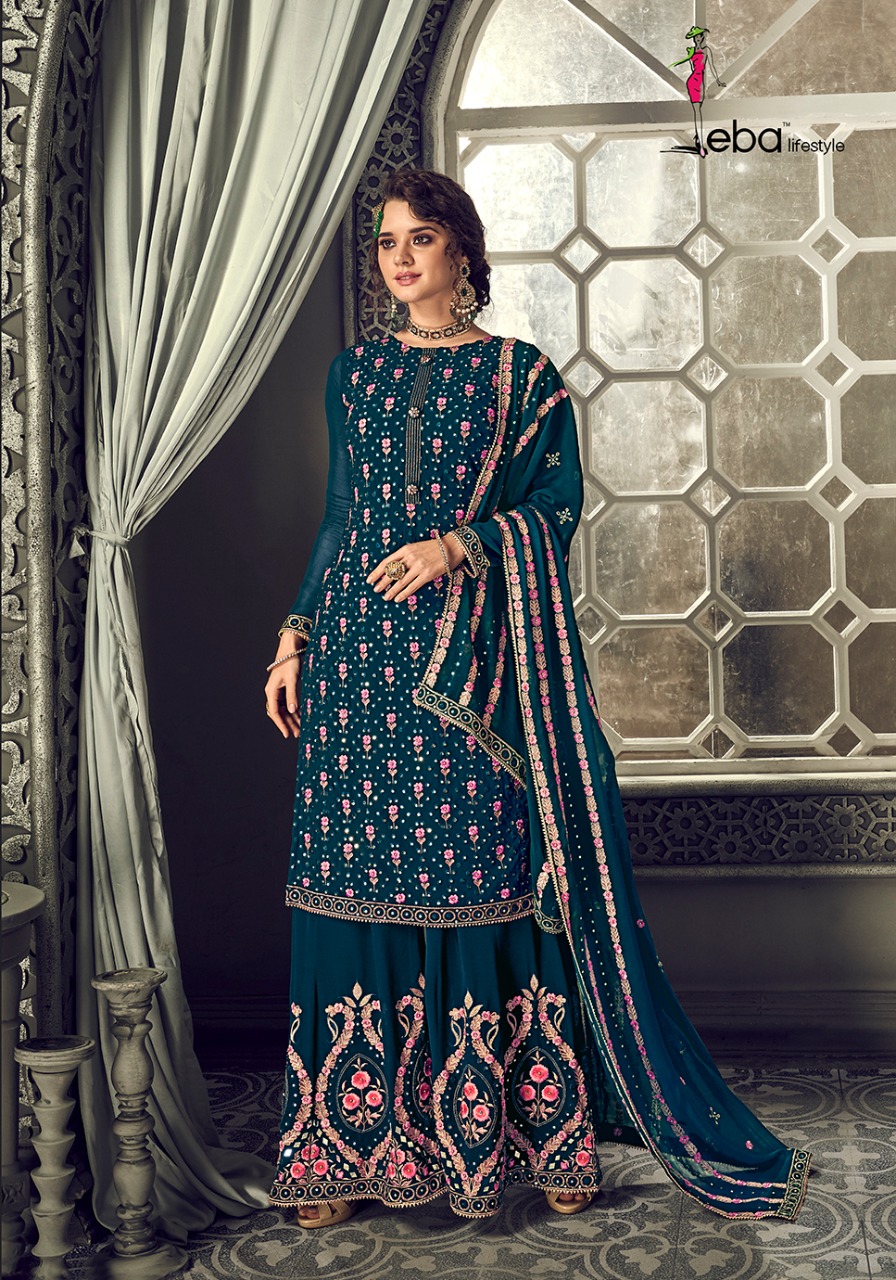 Eba Lifestyle hurma vol 30 elagant Style Georgette fabric with Embroidered diamond work modern Salwar suits