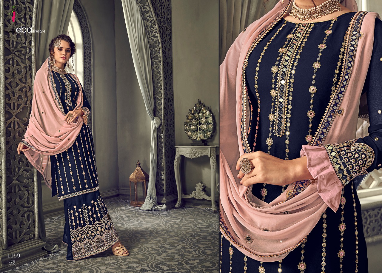 Eba Lifestyle hurma vol 30 elagant Style Georgette fabric with Embroidered diamond work modern Salwar suits