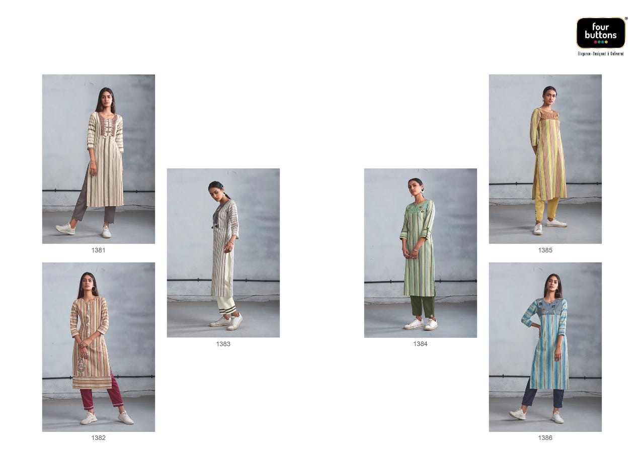 Four buttons silver vol 5 attractive and stunning look spring Collection of beautifull Kurties